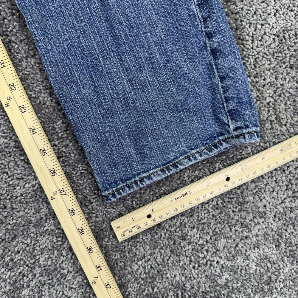 Lee L342 Modern Series Jeans Mens 32x30 Blue Straight Distressed Denim Workwear